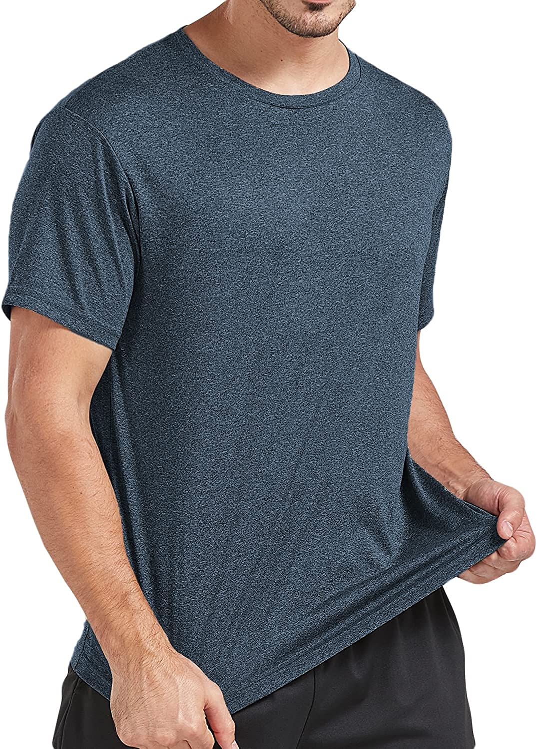 5 Pack Men's Dry Fit T Shirts, Athletic Running Gym Workout Short Sleeve Tee Shirts for Men - Image 9